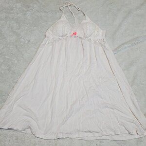 NWT Victoria's Secret Ivory Lace Babydoll Slip Lingerie Large Sexy Vixen Classic